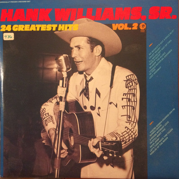 Hank Williams, Sr.* : 24 Greatest Hits Vol. 2 (2xLP, Comp, PRC)