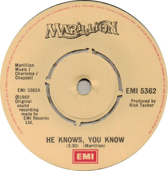 Marillion : He Knows You Know (7", Single)
