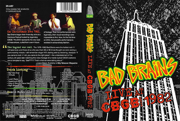 Bad Brains : Live At CBGB 1982 (DVD-V, RE, NTSC)