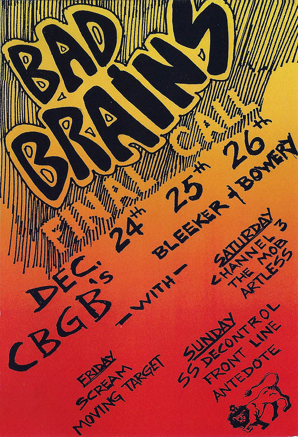 Bad Brains : Live At CBGB 1982 (DVD-V, RE, NTSC)