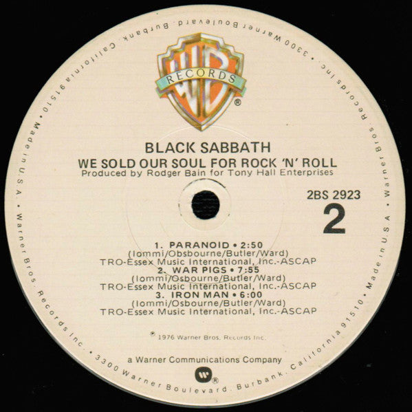 Black Sabbath : We Sold Our Soul For Rock 'N' Roll (2xLP, Comp, RE, Win)