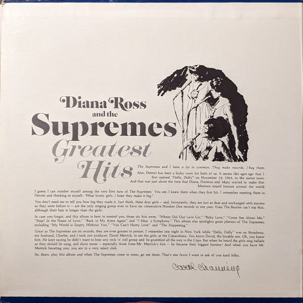 Diana Ross And The Supremes* : Greatest Hits (2xLP, Comp, RP, Gat)