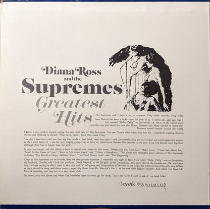 Diana Ross And The Supremes* : Greatest Hits (2xLP, Comp, RP, Gat)