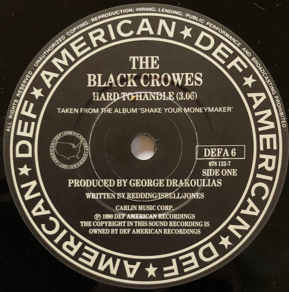 The Black Crowes : Hard To Handle (7", Single, Pap)