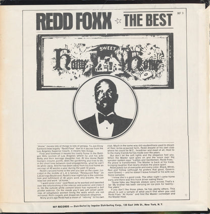 Redd Foxx : Redd Foxx At Home! (LP, Album, Ter)