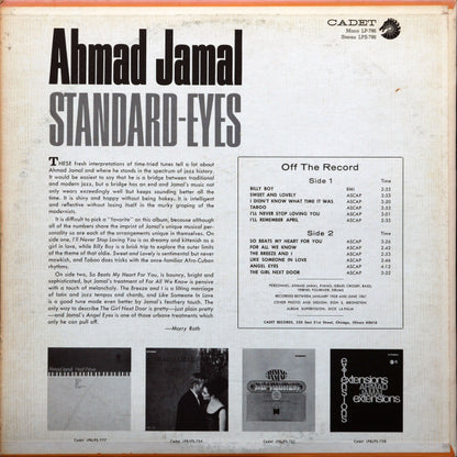 Ahmad Jamal : Standard-Eyes (LP, Album, RCA)