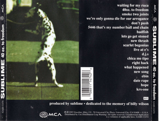 Sublime (2) : 40oz. To Freedom (CD, Album, RE, RM, Mat)