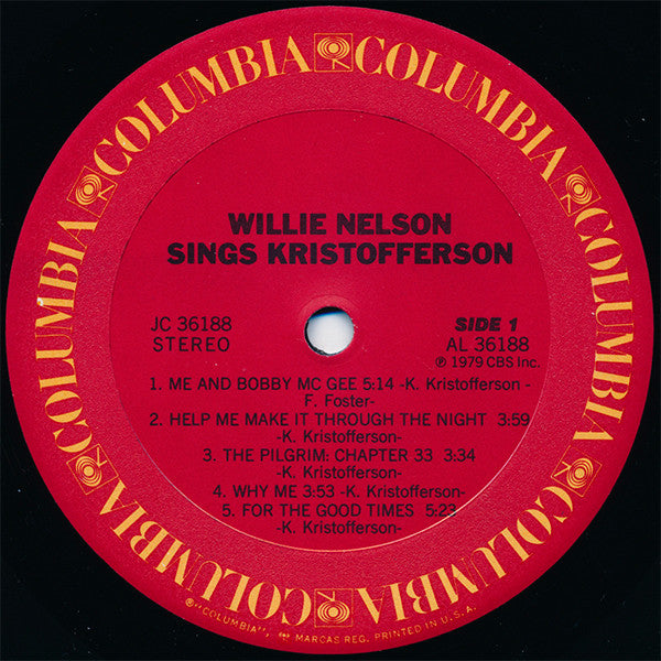 Willie Nelson : Willie Nelson Sings Kristofferson (LP, Album, Pit)
