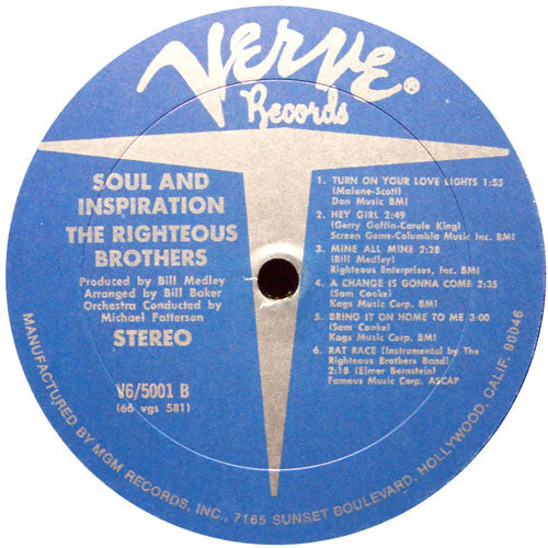 The Righteous Brothers : Soul & Inspiration (LP, Album, RE)