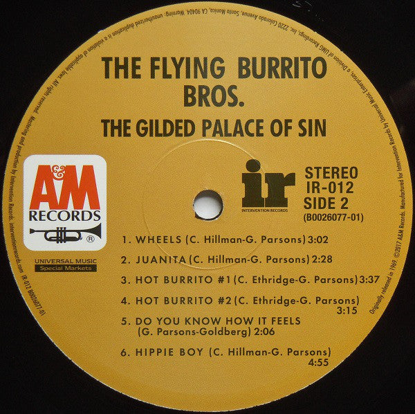 The Flying Burrito Bros : The Gilded Palace Of Sin (LP, Album, RE, 180)