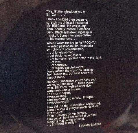 Bill Conti : Rocky (Original Motion Picture Score) (LP, Album, Ter)