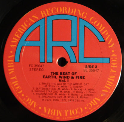 Earth, Wind & Fire : The Best Of Earth Wind & Fire Vol. I (LP, Comp, Pit)