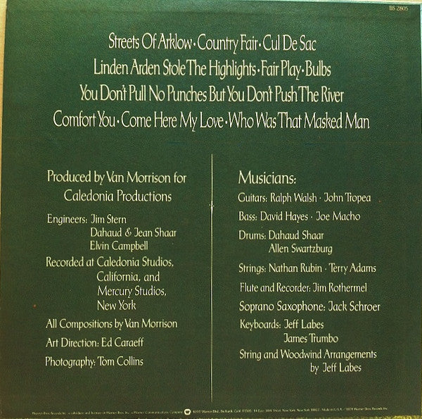 Van Morrison : Veedon Fleece (LP, Album, Pit)