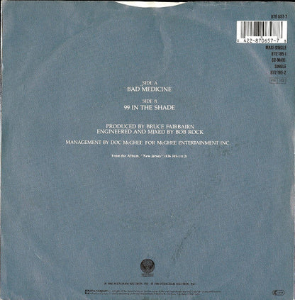 Bon Jovi : Bad Medicine (7", Single, Inj)