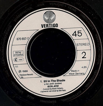 Bon Jovi : Bad Medicine (7", Single, Inj)