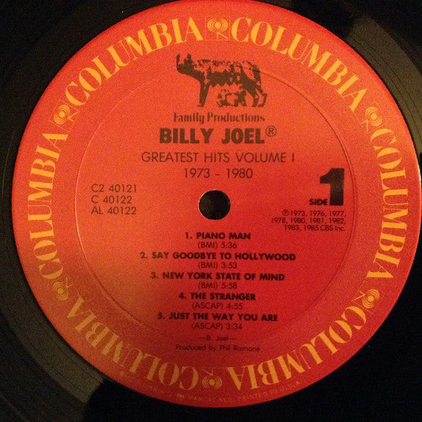 Billy Joel : Greatest Hits Volume I & Volume II (2xLP, Comp, Pit)