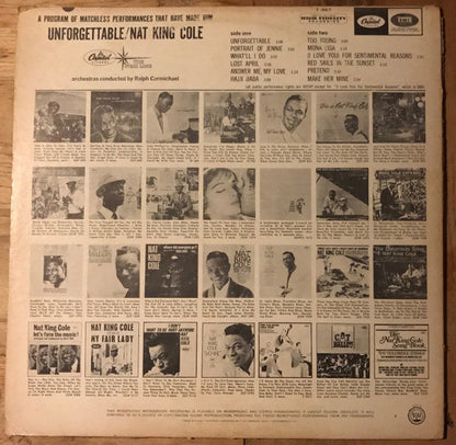 Nat King Cole : Unforgettable (LP, Album, Mono, Scr)