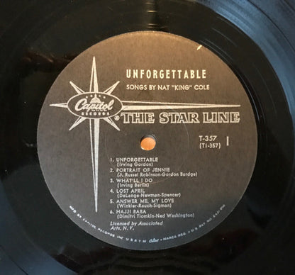 Nat King Cole : Unforgettable (LP, Album, Mono, Scr)