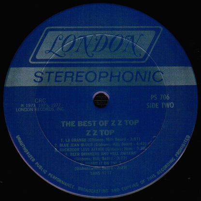 ZZ Top : The Best Of ZZ Top (LP, Comp, Club, CRC)