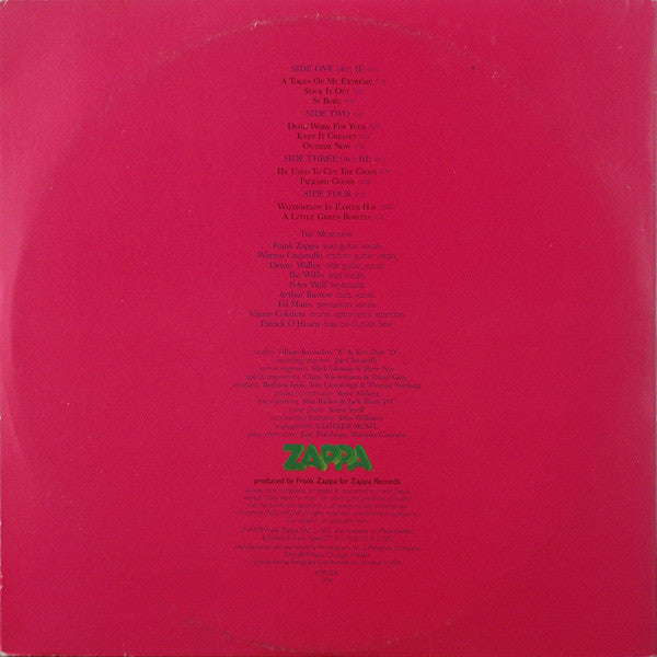 Frank Zappa : Joe's Garage Acts II & III (2xLP, Album, 53 )