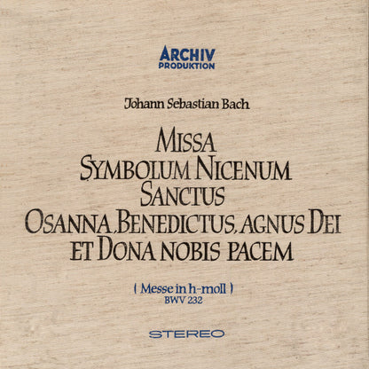 Johann Sebastian Bach, Münchener Bach-Chor, Münchener Bach-Orchester, Karl Richter : Missa Symbolum Nicenum Sanctus Osanna, Benedictus, Agnus Dei Et Dona Nobis Pacem (Messe In H-Moll) BWV 232 (3xLP, Album, RE + Box, Lig)