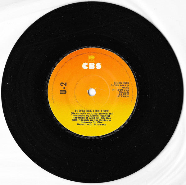 U2 : 11 O'Clock Tick Tock (7", Single, RE, Sun)