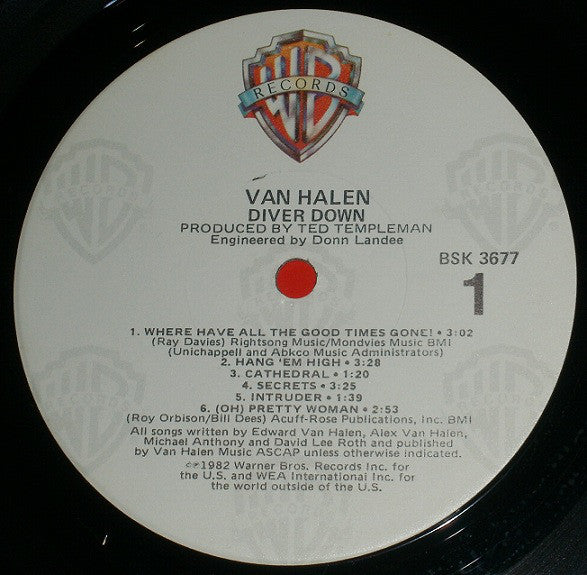 Van Halen : Diver Down (LP, Album, RP)