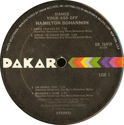 Bohannon* : Dance Your Ass Off (LP, Album, Pit)