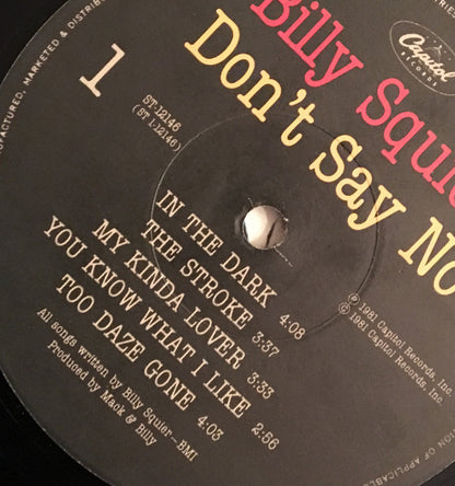 Billy Squier : Don't Say No (LP, Album)