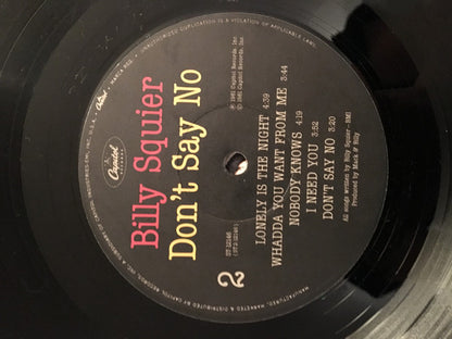 Billy Squier : Don't Say No (LP, Album)