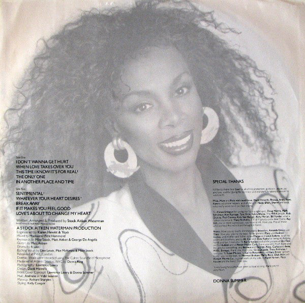 Donna Summer : Another Place And Time (LP, Album, Spe)