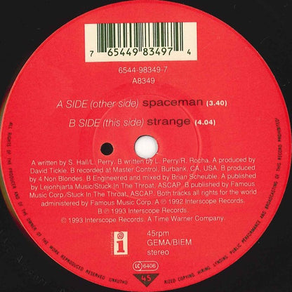 4 Non Blondes : Spaceman (7", Single)