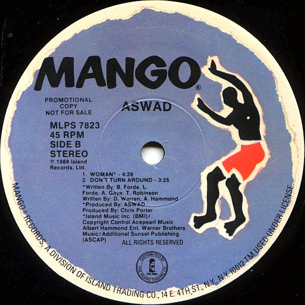 Aswad : Don't Turn Around (12", Promo)
