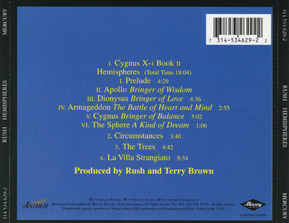 Rush : Hemispheres (CD, Album, RE, RM, RP)