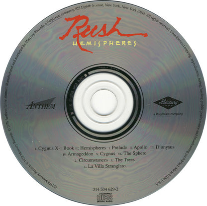 Rush : Hemispheres (CD, Album, RE, RM, RP)