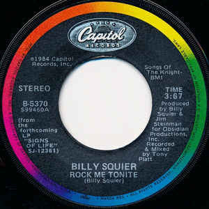 Billy Squier : Rock Me Tonight (7", Single, WIN)