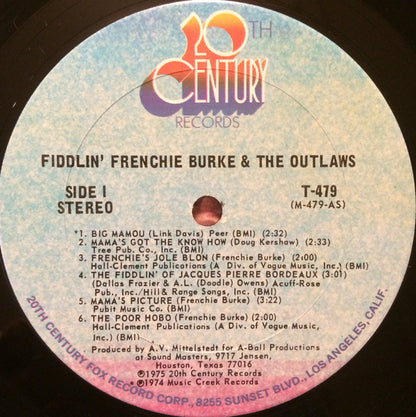 Fiddlin' Frenchie Burke & The Outlaws* : Fiddlin Frenchie Burke (LP, Album)