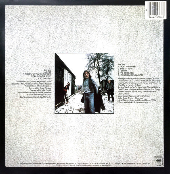 David Gilmour : David Gilmour (LP, Album, RE, Gat)