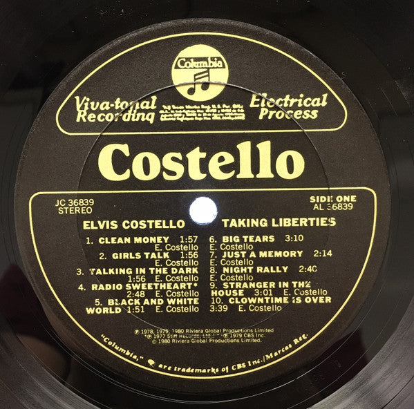 Elvis Costello : Taking Liberties (LP, Comp, Ter)