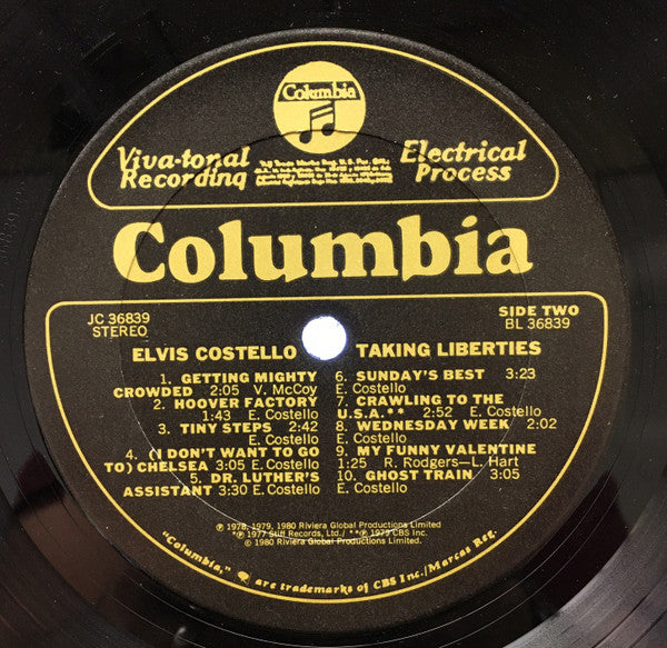 Elvis Costello : Taking Liberties (LP, Comp, Ter)