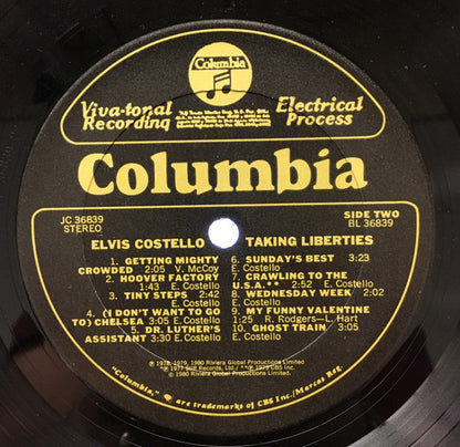 Elvis Costello : Taking Liberties (LP, Comp, Ter)