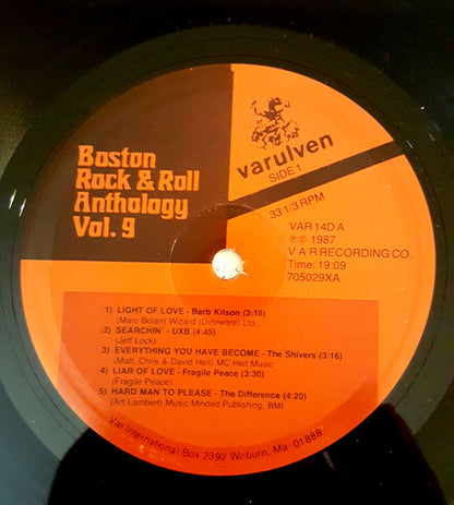 Various : Boston Rock N' Roll Anthology (Volume 9) (LP)