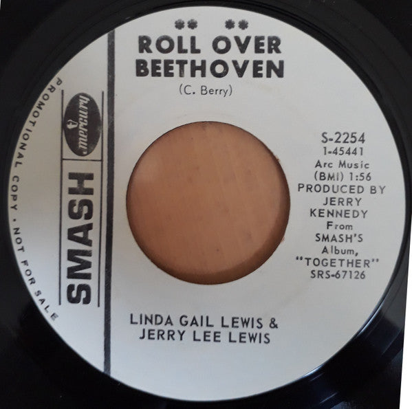 Jerry Lee Lewis & Linda Gail Lewis : Roll Over Beethoven / Secret Places (7", Promo)