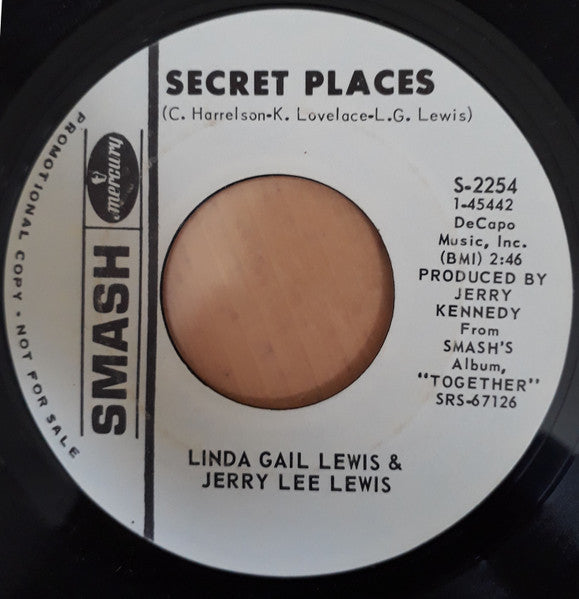Jerry Lee Lewis & Linda Gail Lewis : Roll Over Beethoven / Secret Places (7", Promo)