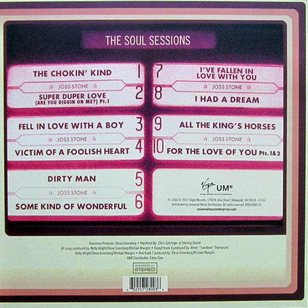 Joss Stone : The Soul Sessions (LP, Album, RE)