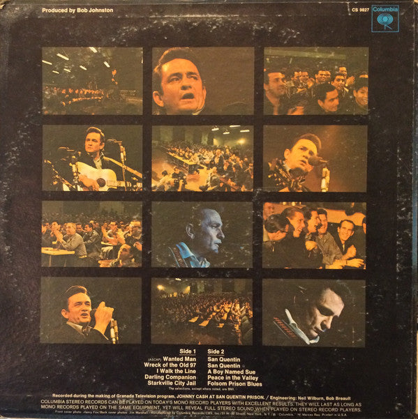 Johnny Cash : Johnny Cash At San Quentin (LP, Album, Pit)
