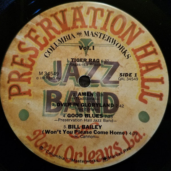Preservation Hall Jazz Band : New Orleans (Vol. 1) (LP, Album, Quad, Ter)