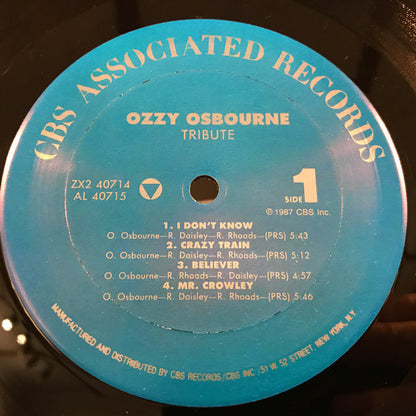 Ozzy Osbourne, Randy Rhoads : Tribute (2xLP, Album, Gat)