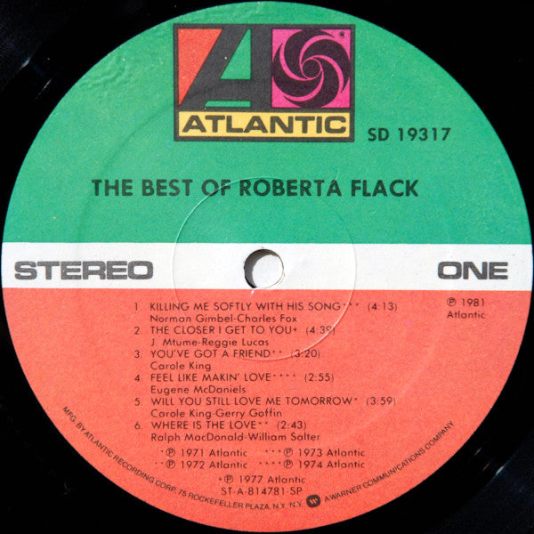 Roberta Flack : The Best Of Roberta Flack (LP, Comp, Spe)