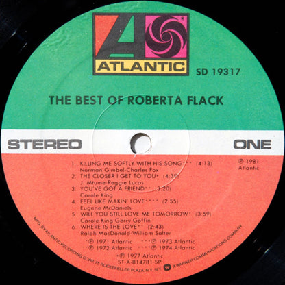 Roberta Flack : The Best Of Roberta Flack (LP, Comp, Spe)